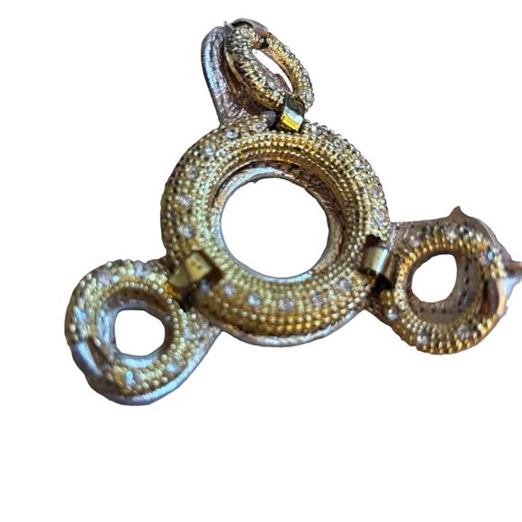 Matisse Strappy Gold Jeweled Thong Sandal Size 9 - Picture 4 of 9